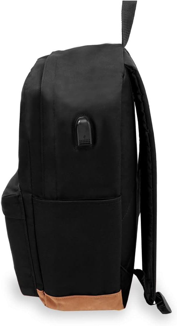 Everest Vintage Laptop Backpack – Black (Model: EB1000-Black)
