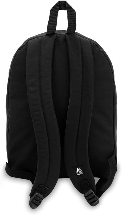 Everest Classic Backpack – Large, Black (Model: 2045CR-BK)