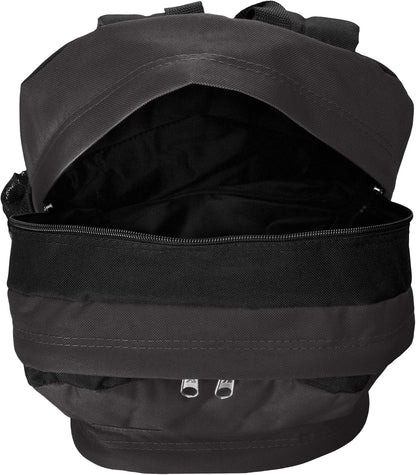 Everest Double Main Compartment Backpack – Black (Model: 5045-Black)