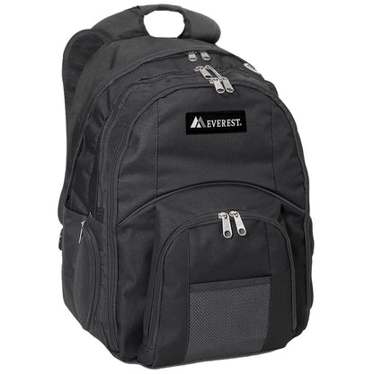 Everest Laptop Computer Dual Backpack – Black (Model: 7045LT-Black)