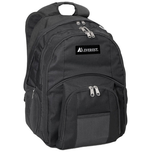Everest Laptop Computer Dual Backpack – Black (Model: 7045LT-Black)