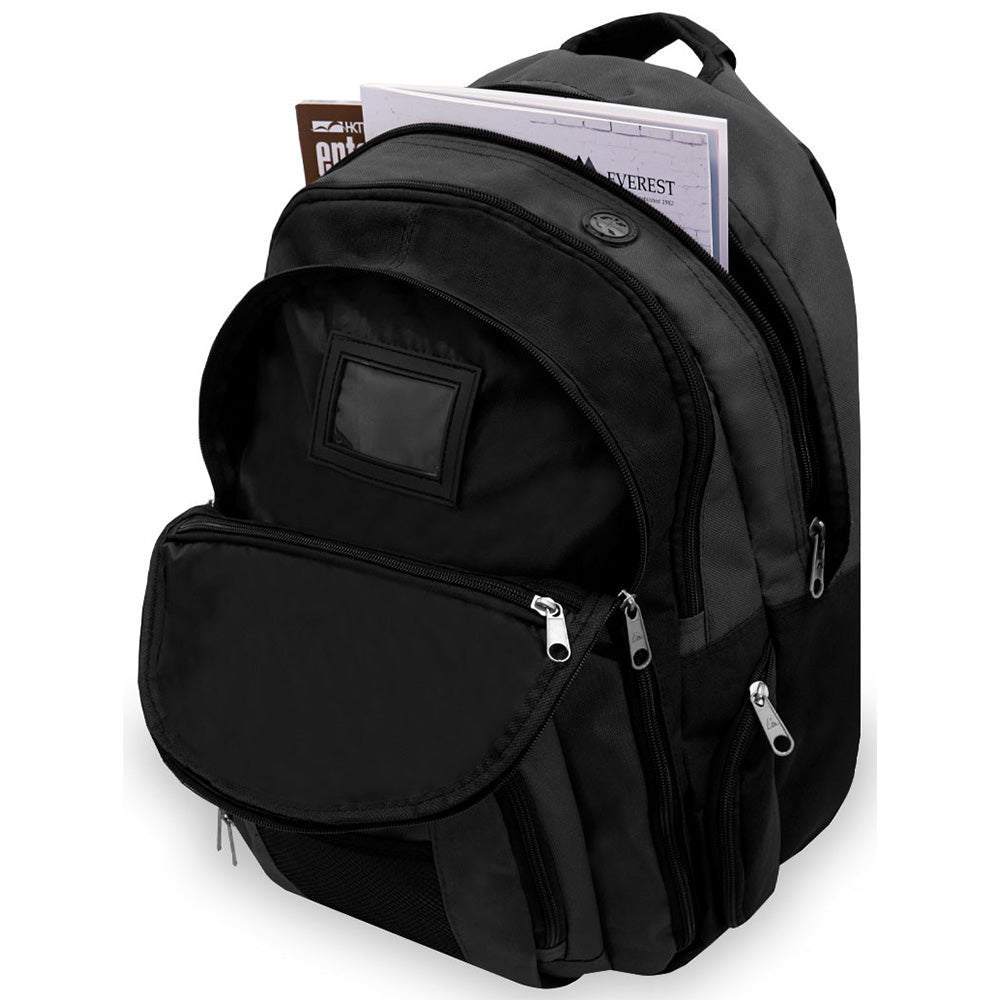 Everest Laptop Computer Dual Backpack – Black (Model: 7045LT-Black)