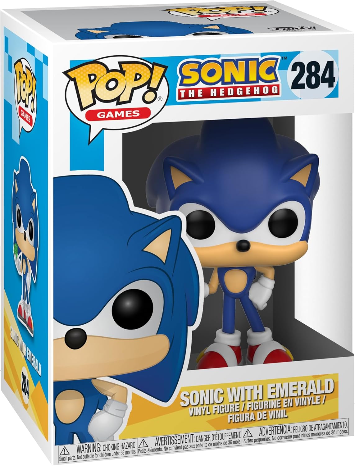 Funko POP! : Sonic the Hedgehog - Sonic with Emerald #284 Collectible Vinyl Figure