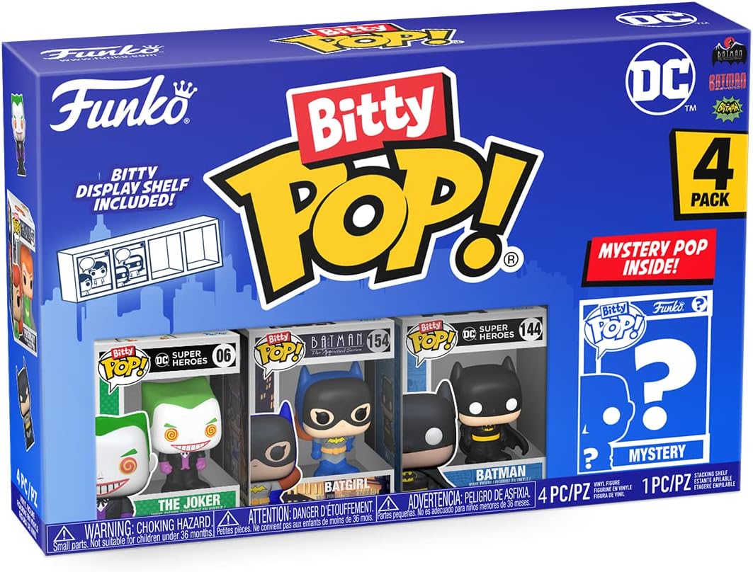 Funko Bitty POP! : Batman The Joker ! Mini-Figure 4-Pack Collectible Vinyl Figure