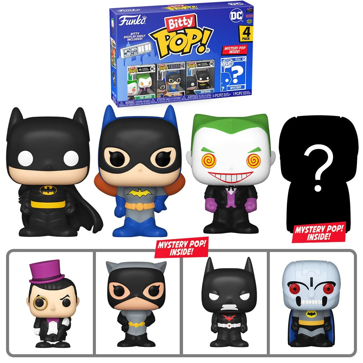 Funko Bitty POP! : Batman The Joker ! Mini-Figure 4-Pack Collectible Vinyl Figure