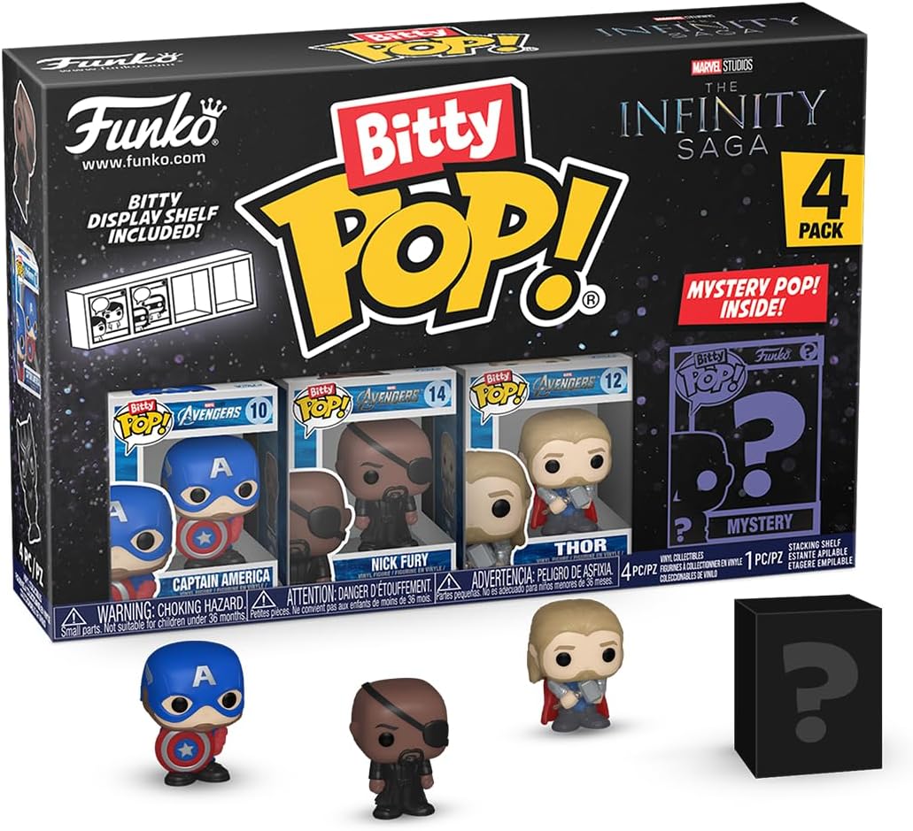 Funko Bitty POP! : The Avengers The Infinity Saga Captain America 4-Pack Collectible Vinyl Figure