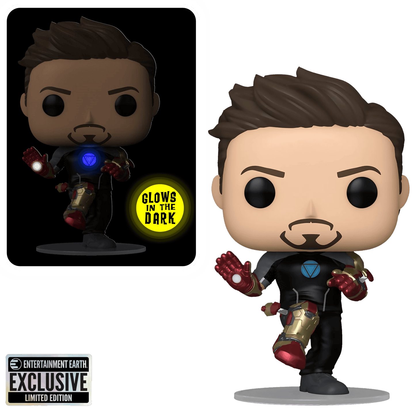 Funko POP! : Marvel: Iron Man 3 Tony Stark Suit-Up Glow-in-the-Dark ! #1416 Collectible Vinyl Figure - Exclusive