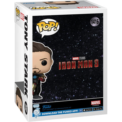 Funko POP! : Marvel: Iron Man 3 Tony Stark Suit-Up Glow-in-the-Dark ! #1416 Collectible Vinyl Figure - Exclusive