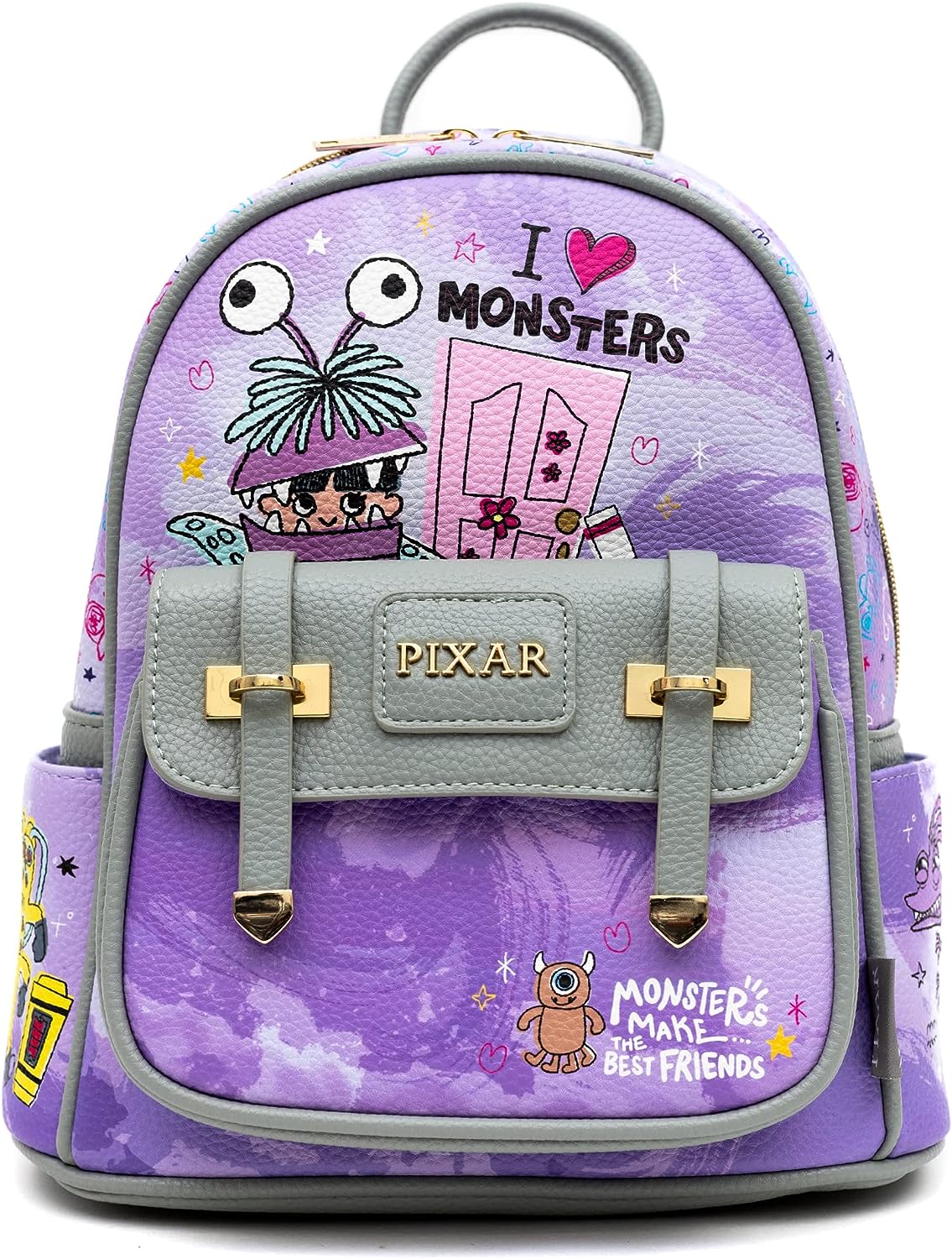 WondaPOP - Monsters Inc. 11 Inch Vegan Leather Mini Backpack – GTE