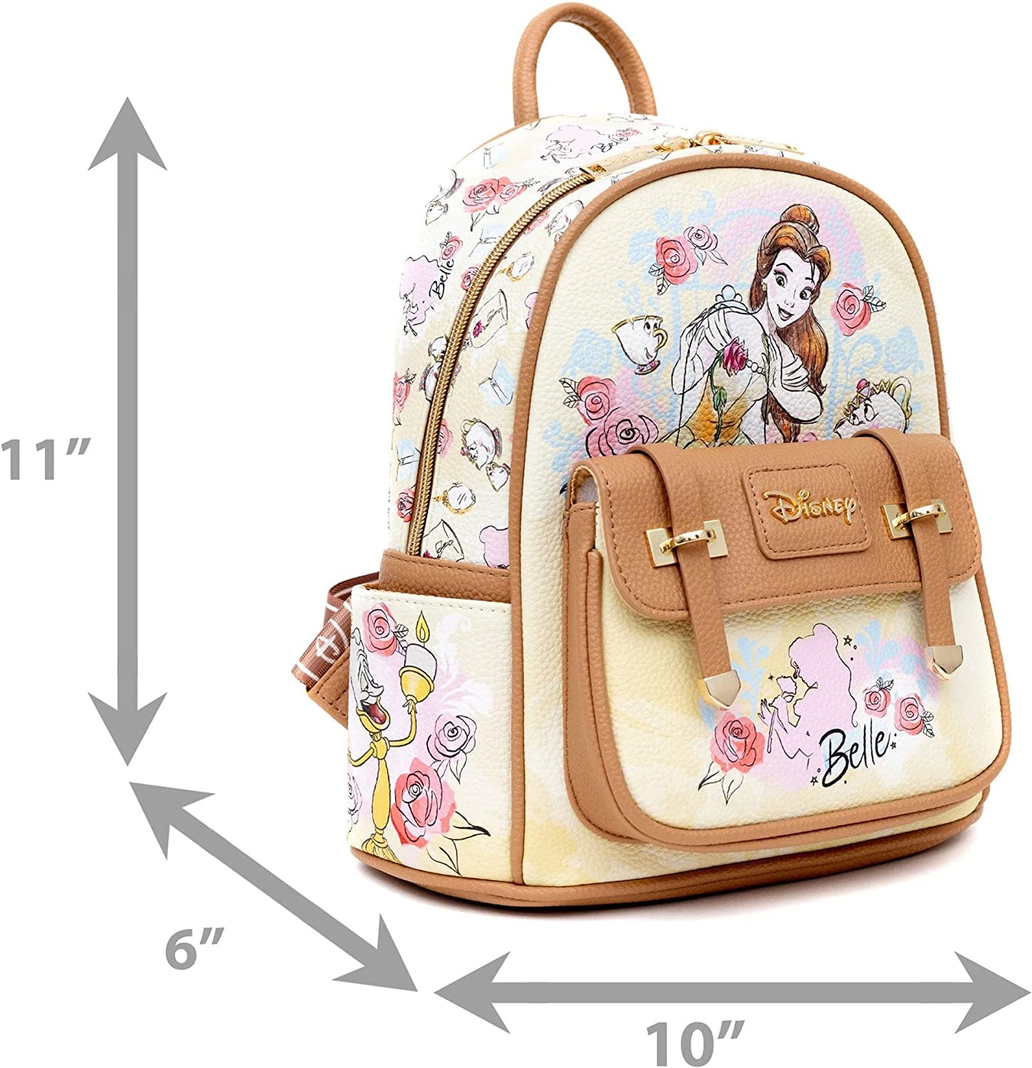 WondaPOP - Disney Beauty and the Beast Belle 11" Vegan Leather Fashion Mini Backpack