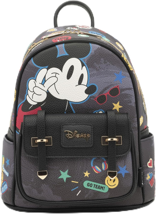 WondaPOP - Disney Mickey Mouse 11" Vegan Leather Mini Backpack - Stylish & Cute