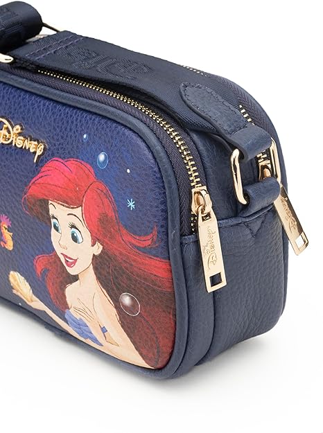 WondaPop The Little Mermaid Ariel Designer Series Double Zipper Crossbody/Shoulder Bag