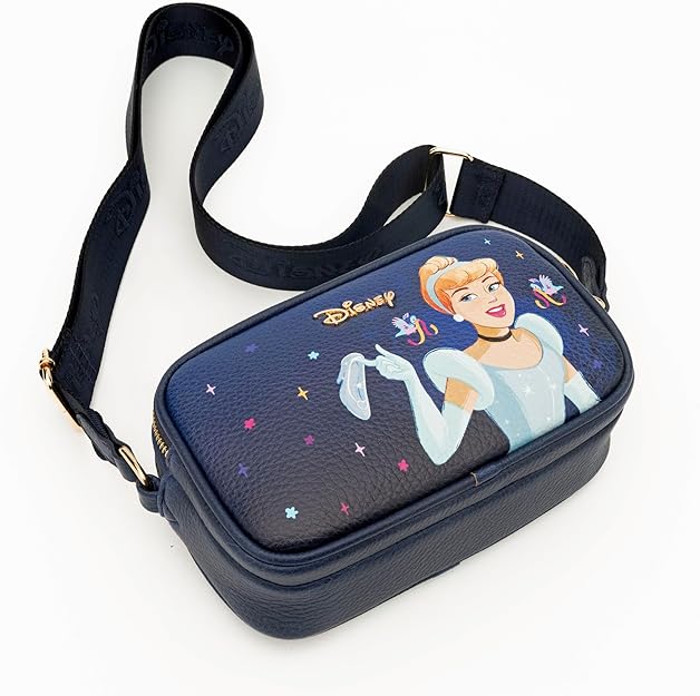 WondaPop Cinderella Designer Series Double Zipper Crossbody/Shoulder Bag