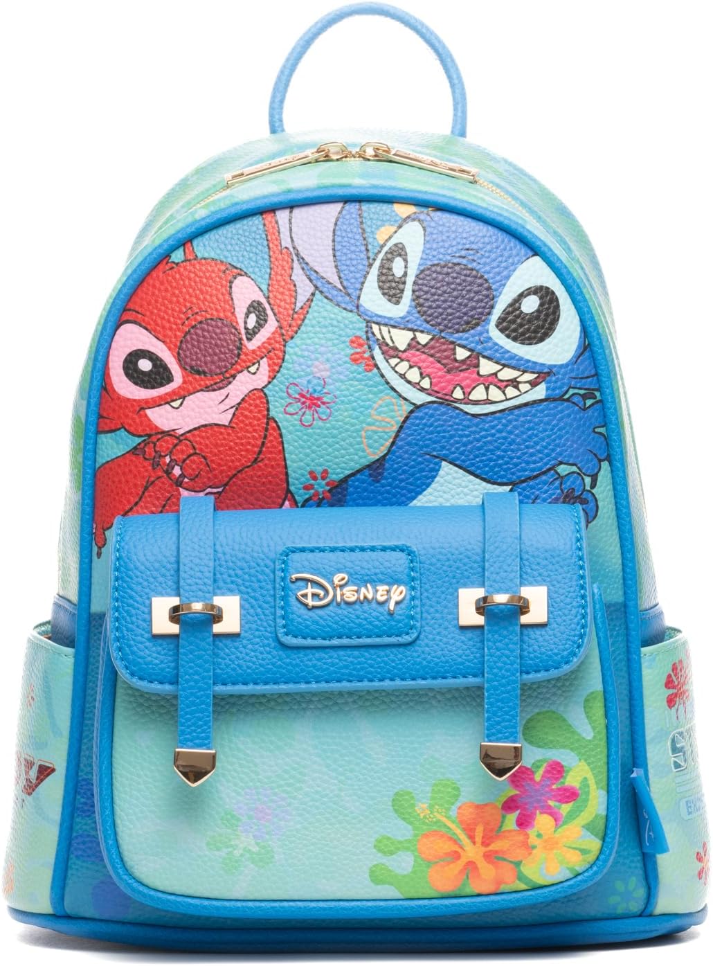 WondaPOP - Disney - Lilo & Stitch - Leroy & Stitch Lets Get Wild - 11" Vegan Leather Fashion Mini Backpack