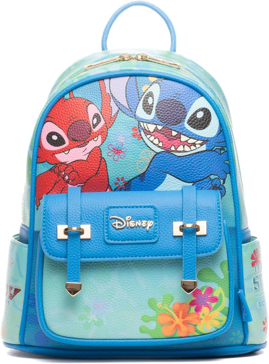 WondaPOP - Disney - Lilo & Stitch - Leroy & Stitch Lets Get Wild - 11" Vegan Leather Fashion Mini Backpack