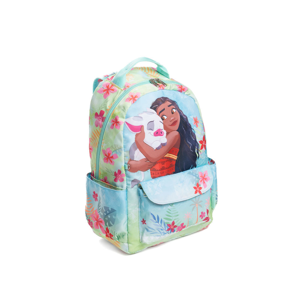 Disney - Wondapop - Moana - 15.5” Nylon Backpack - Kids School Bag with Laptop Sleeve & Pockets
