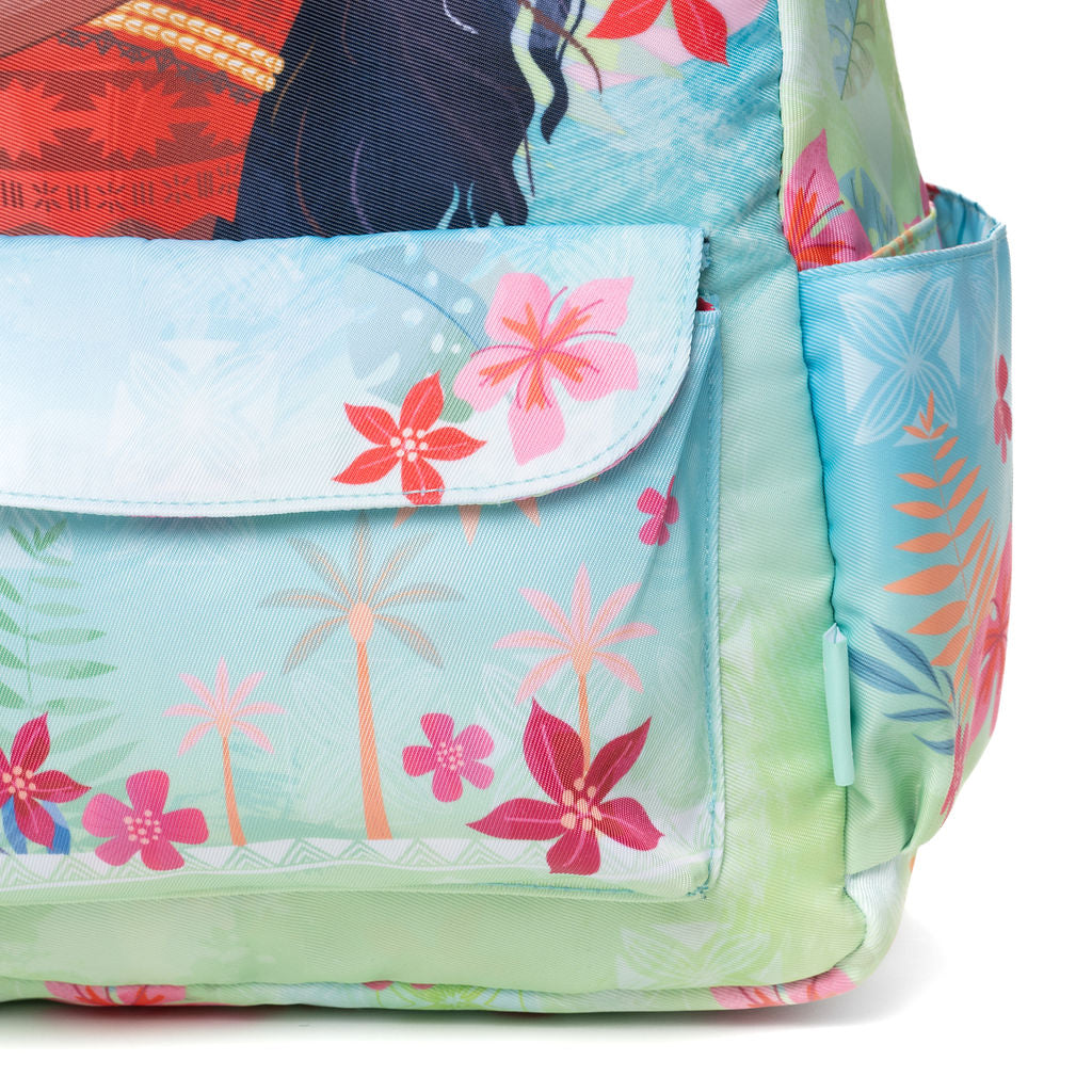 Disney - Wondapop - Moana - 15.5” Nylon Backpack - Kids School Bag with Laptop Sleeve & Pockets