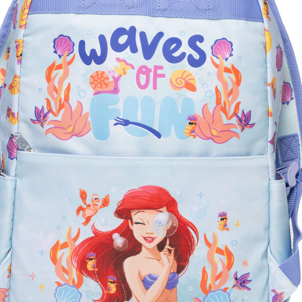 Disney - Wondapop - The Little Mermaid Ariel - 15.5” Nylon Backpack - Kids School Bag with Laptop Sleeve & Pockets