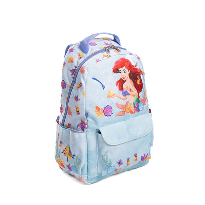 Disney - Wondapop - The Little Mermaid Ariel - 15.5” Nylon Backpack - Kids School Bag with Laptop Sleeve & Pockets