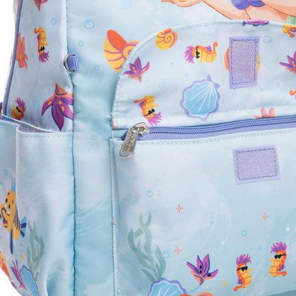 Disney - Wondapop - The Little Mermaid Ariel - 15.5” Nylon Backpack - Kids School Bag with Laptop Sleeve & Pockets