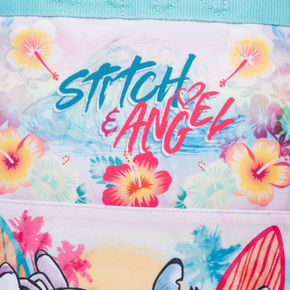 Disney - Wondapop - Stitch & Angel - 15.5” Nylon Backpack - Kids School Bag with Laptop Sleeve & Pockets