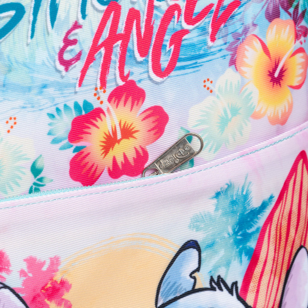 Disney - Wondapop - Stitch & Angel - 15.5” Nylon Backpack - Kids School Bag with Laptop Sleeve & Pockets