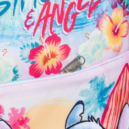 Disney - Wondapop - Stitch & Angel - 15.5” Nylon Backpack - Kids School Bag with Laptop Sleeve & Pockets