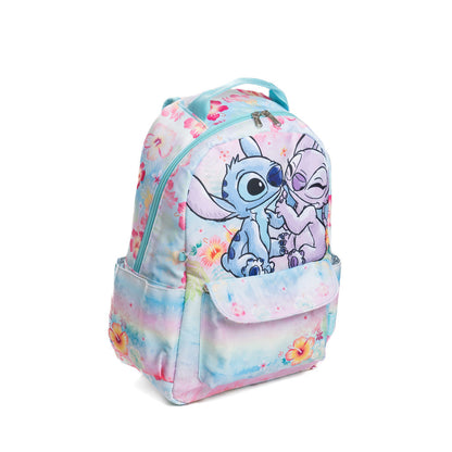 Disney - Wondapop - Stitch & Angel - 15.5” Nylon Backpack - Kids School Bag with Laptop Sleeve & Pockets