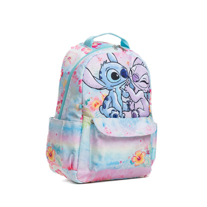 Disney - Wondapop - Stitch & Angel - 15.5” Nylon Backpack - Kids School Bag with Laptop Sleeve & Pockets