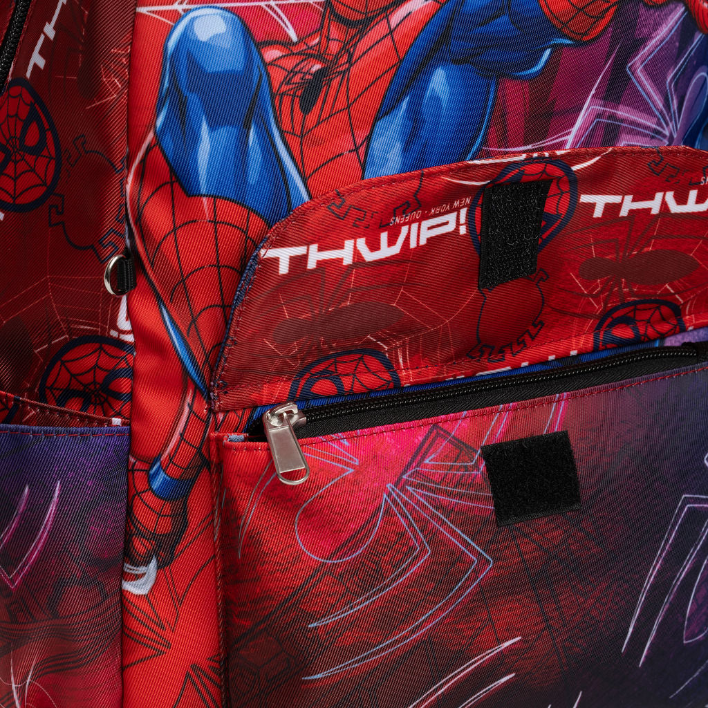 Disney - Wondapop - Marvel Spider-Man - 15.5” Nylon Backpack - Kids School Bag with Laptop Sleeve & Pockets