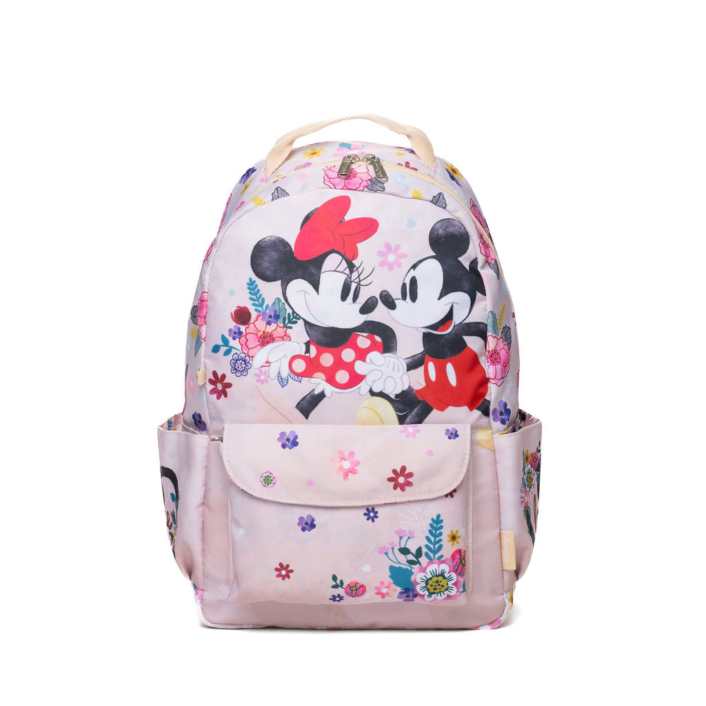 Disney - Wondapop - Mickey & Minnie “Happy” - 15.5” Nylon Backpack - Kids School Bag with Laptop Sleeve & Pockets