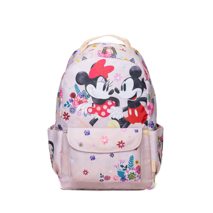 Disney - Wondapop - Mickey & Minnie “Happy” - 15.5” Nylon Backpack - Kids School Bag with Laptop Sleeve & Pockets