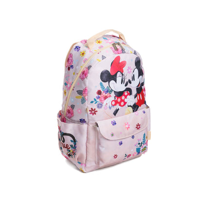 Disney - Wondapop - Mickey & Minnie “Happy” - 15.5” Nylon Backpack - Kids School Bag with Laptop Sleeve & Pockets