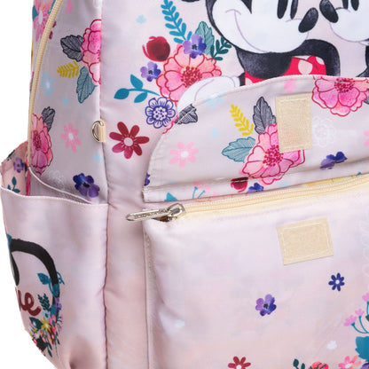 Disney - Wondapop - Mickey & Minnie “Happy” - 15.5” Nylon Backpack - Kids School Bag with Laptop Sleeve & Pockets