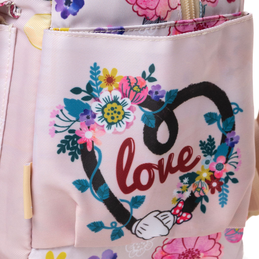 Disney - Wondapop - Mickey & Minnie “Happy” - 15.5” Nylon Backpack - Kids School Bag with Laptop Sleeve & Pockets