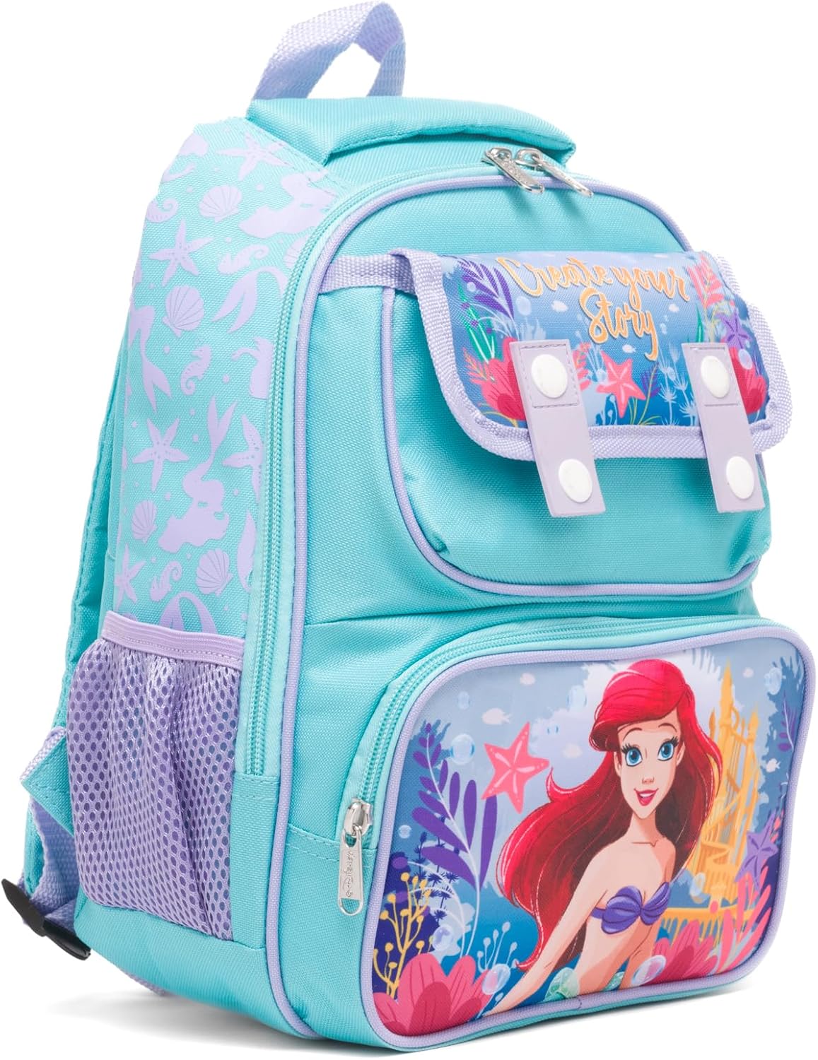 Ruz - The Little Mermaid (Ariel) 12 Inch Pre-School backpack with Padded Back and Adjustable Straps