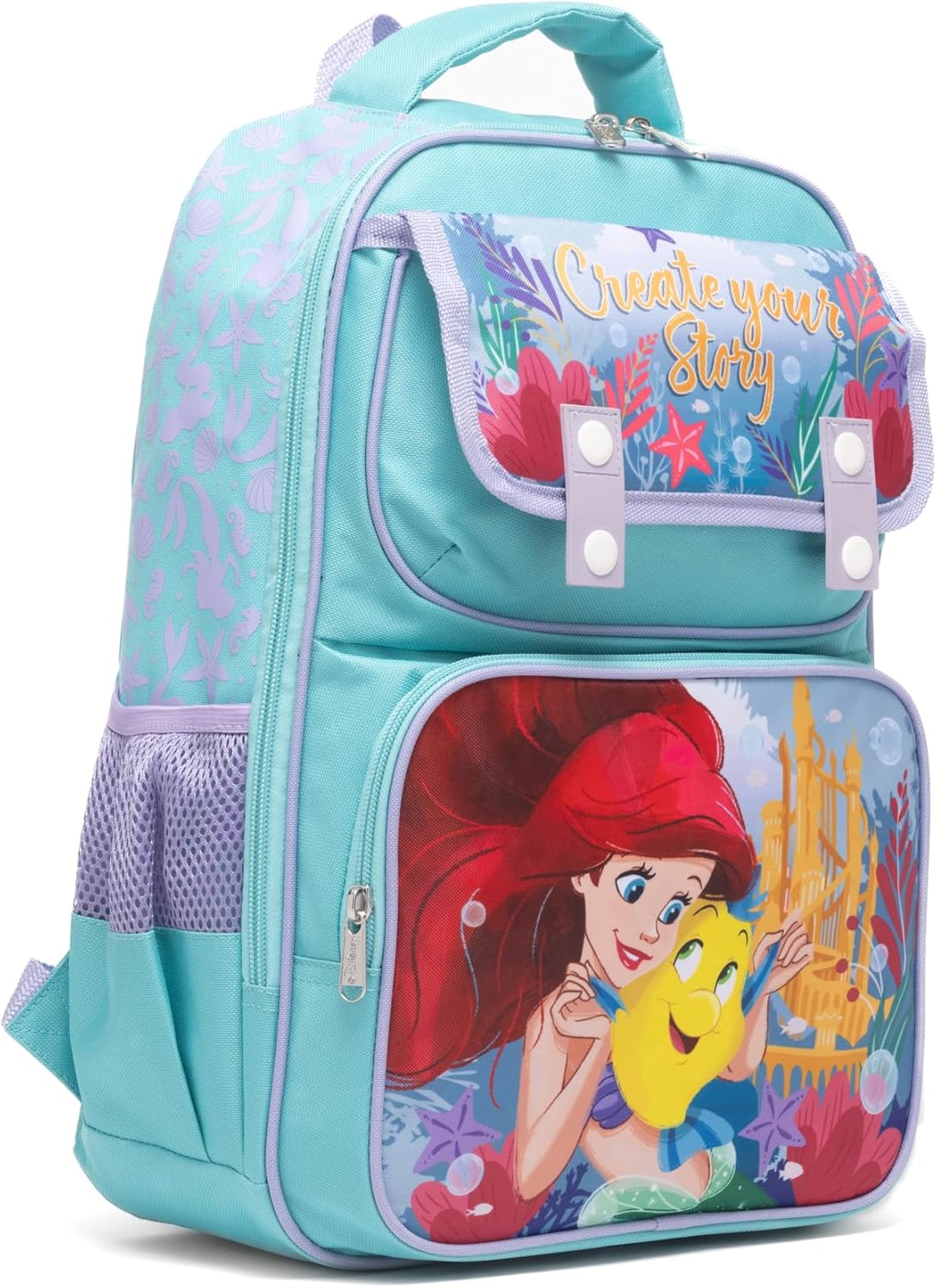 Ruz - The Little Mermaid (Ariel) Large School backpack with Padded Back and Adjustable Straps