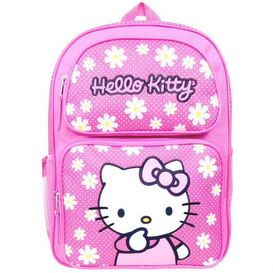 Hello Kitty Polka Dot Floral 16" Large School Backpack #C6CF92