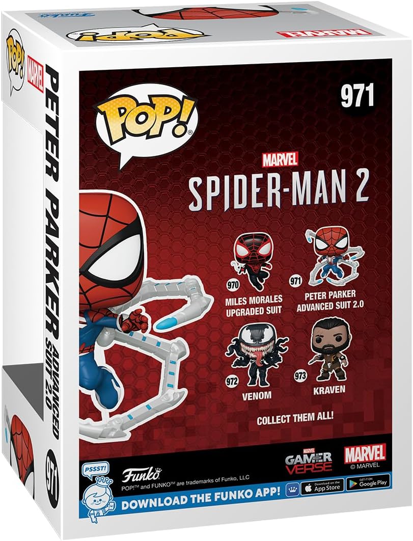 Funko POP! : Marvel: Spider-Man: Gamerverse - Spider-Man 2, Peter Parker Advanced Suit 2.0 Collectible Vinyl Figure