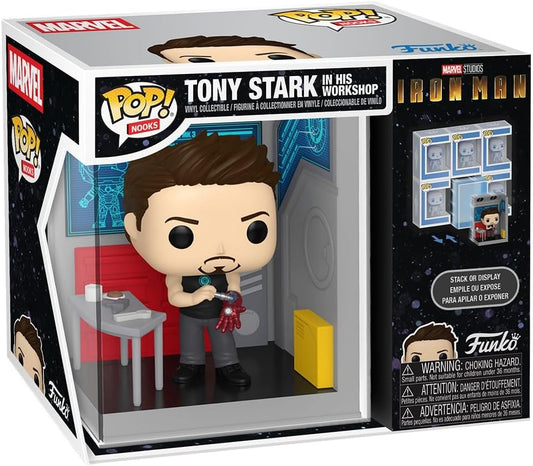 Funko POP! Nook: Marvel: Iron Man Tony Stark in his Workshop - Collectible Vinyl Figure
