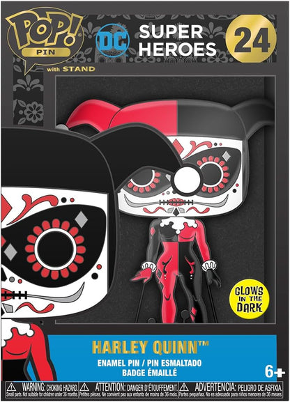 Funko Pop! Pin: DC Comics Dia De Los DC - Harley Quinn Glow in The Dark