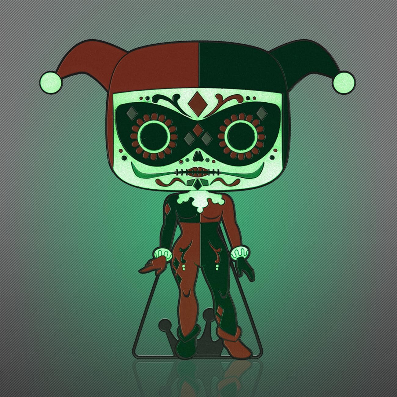 Funko Pop! Pin: DC Comics Dia De Los DC - Harley Quinn Glow in The Dark