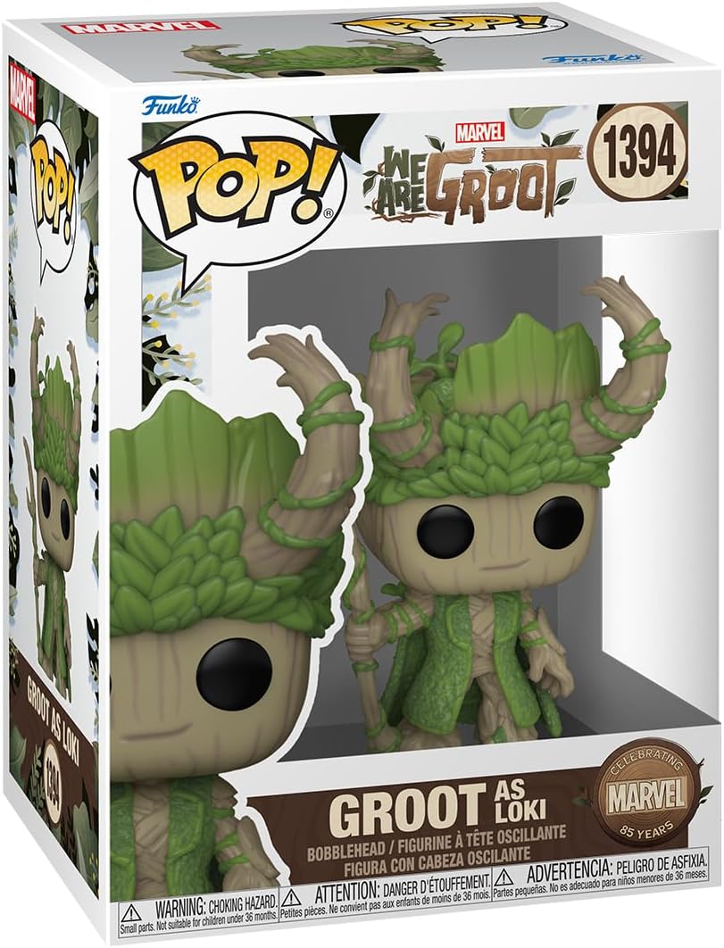 Funko POP! : Marvel: 85th Anniversary - We are Groot, Groot as Loki Collectible Vinyl Figure