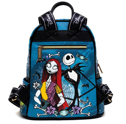 WondaPOP - The Nightmare Before Christmas - Jack & Sally w/Children 11 Inch Vegan Leather Mini Backpack