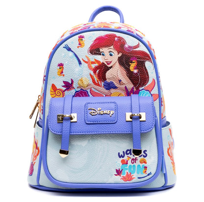 WondaPOP - The Little Mermaid - Ariel 11 Inch Vegan Leather Mini Backpack