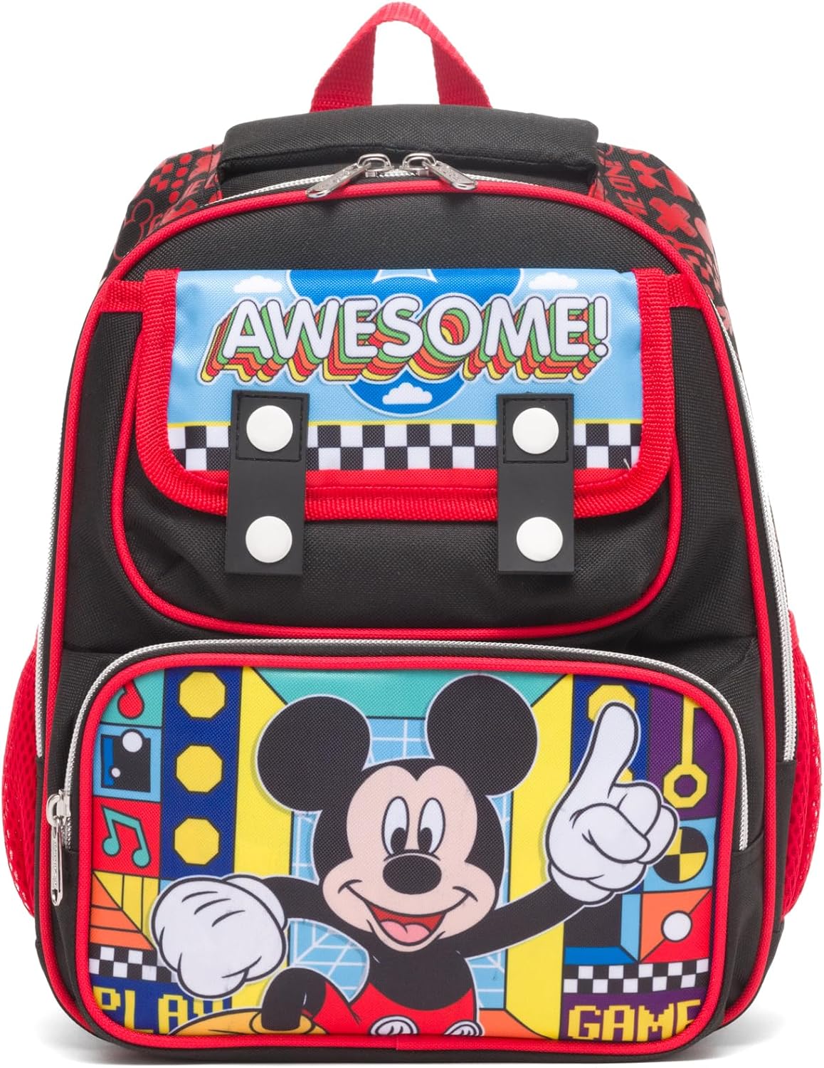 Ruz - Mickey Mouse 12 Inch Pre-School backpack with Padded Back and Adjustable Straps