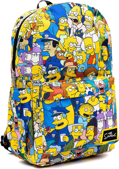 WondaPop - The Simpsons 17.5" Deluxe School Backpack with Front Pocket Backpack