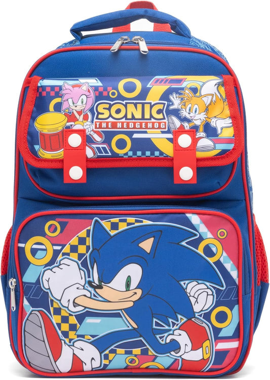 Ruz - Sonic the Hedgehog (Sonic) Large School backpack with Padded Back and Adjustable Straps