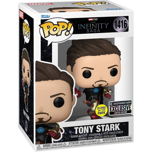 Funko POP! : Marvel: Iron Man 3 Tony Stark Suit-Up Glow-in-the-Dark ! #1416 Collectible Vinyl Figure - Exclusive