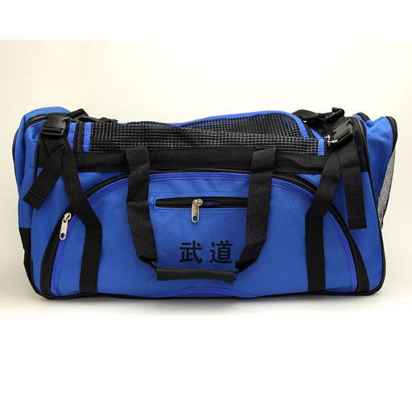 Martial Arts Bag with Mesh Top/pocket 13"x27"x14" (Black, Blue) - GTE Zone